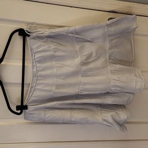 Beautiful knee length sky blue linen blend skirt